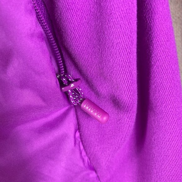 Lululemon Ivivva Girls Goose Down Pullover Puffer Jacket Hooded Purple Size 12 - Picture 5 of 12